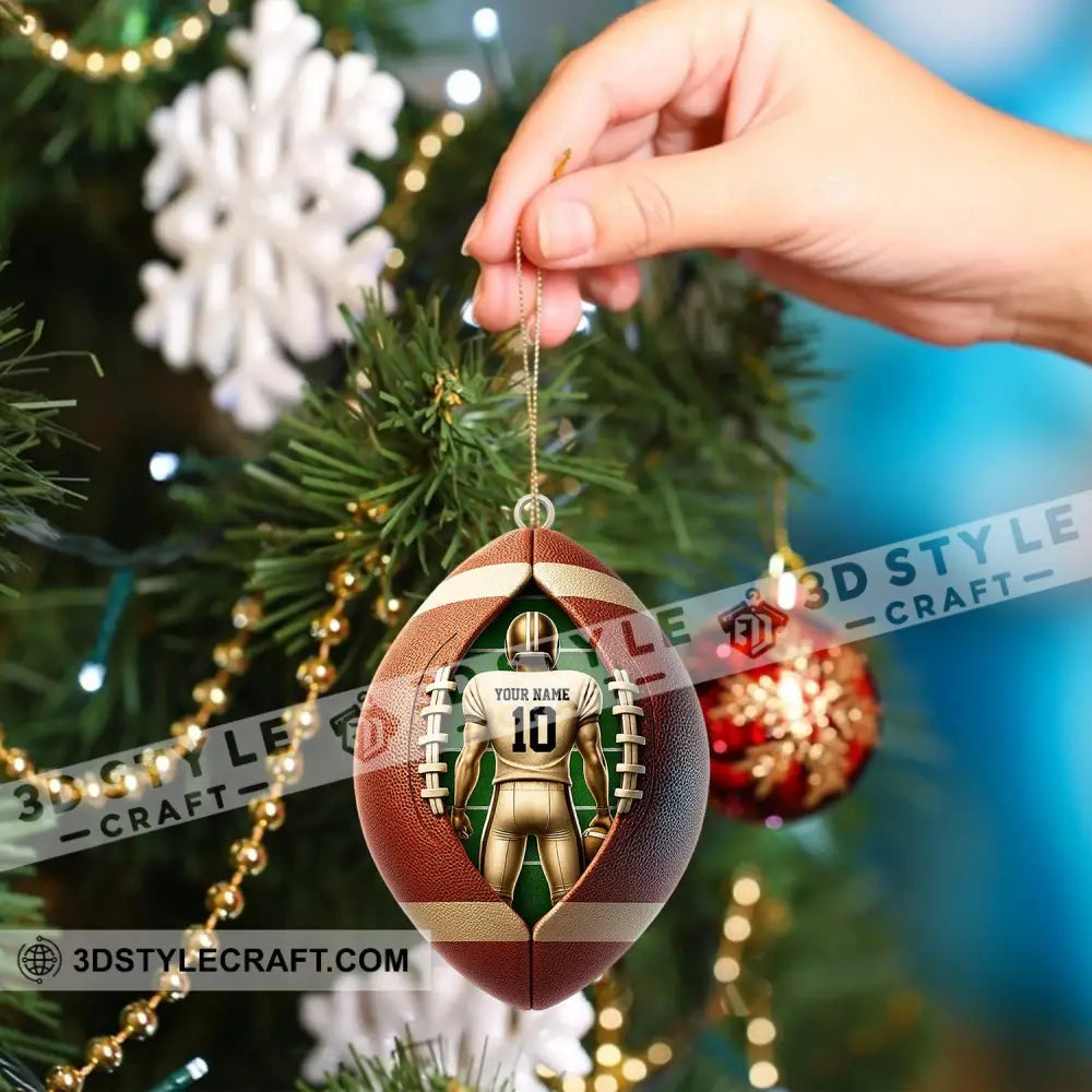 Football Christmas Home Decor Christmas Ornament Personalized Ornament Ornament