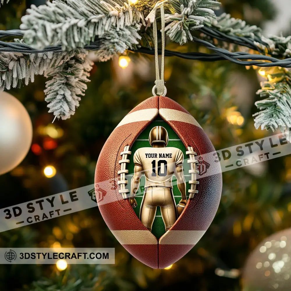 Football Christmas Home Decor Christmas Ornament Personalized Ornament Ornament