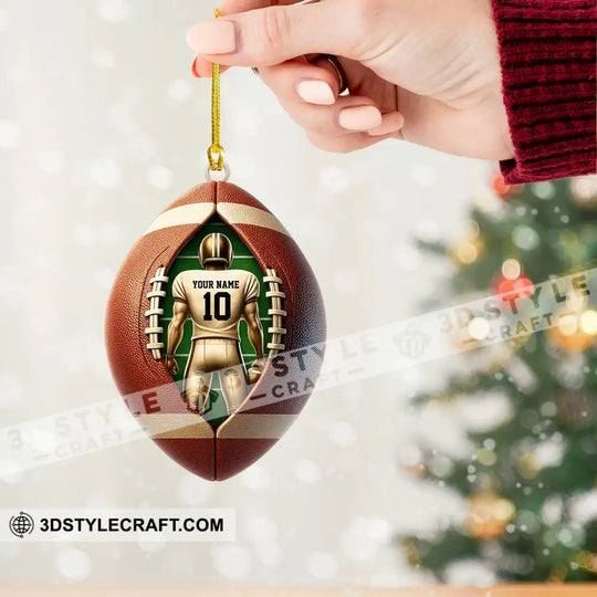 Football Christmas, Home Decor, Christmas Ornament, Personalized Ornament style option 2