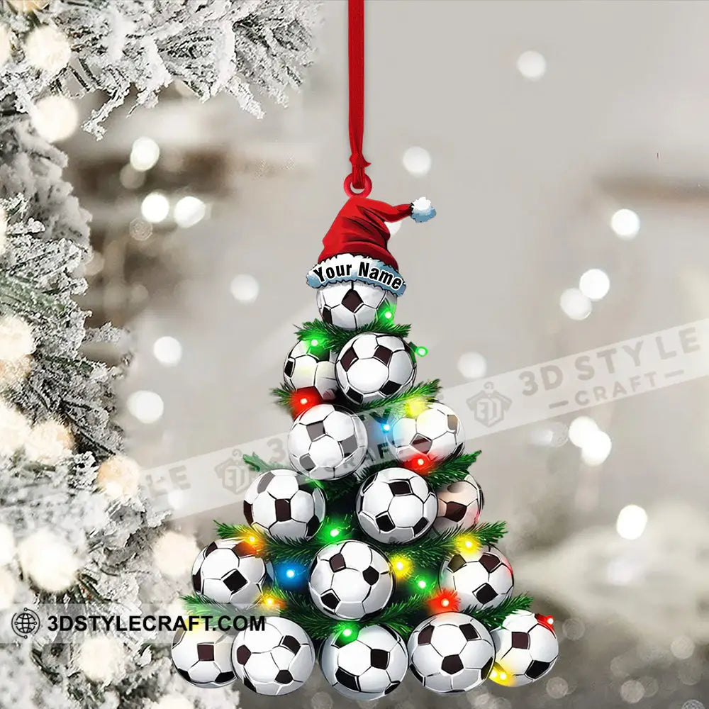 Football Christmas Tree Ornament Personalized