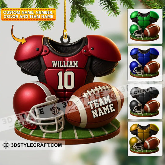 Football Team Christmas, Home Decor, Christmas Ornament, Personalized Ornament style option 1