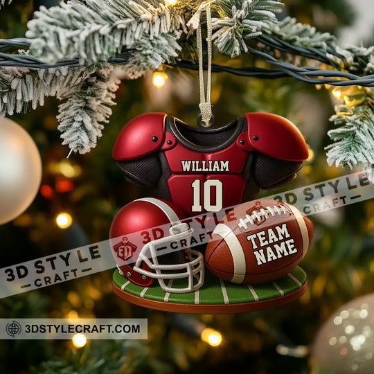 Football Team Christmas, Home Decor, Christmas Ornament, Personalized Ornament style option 3