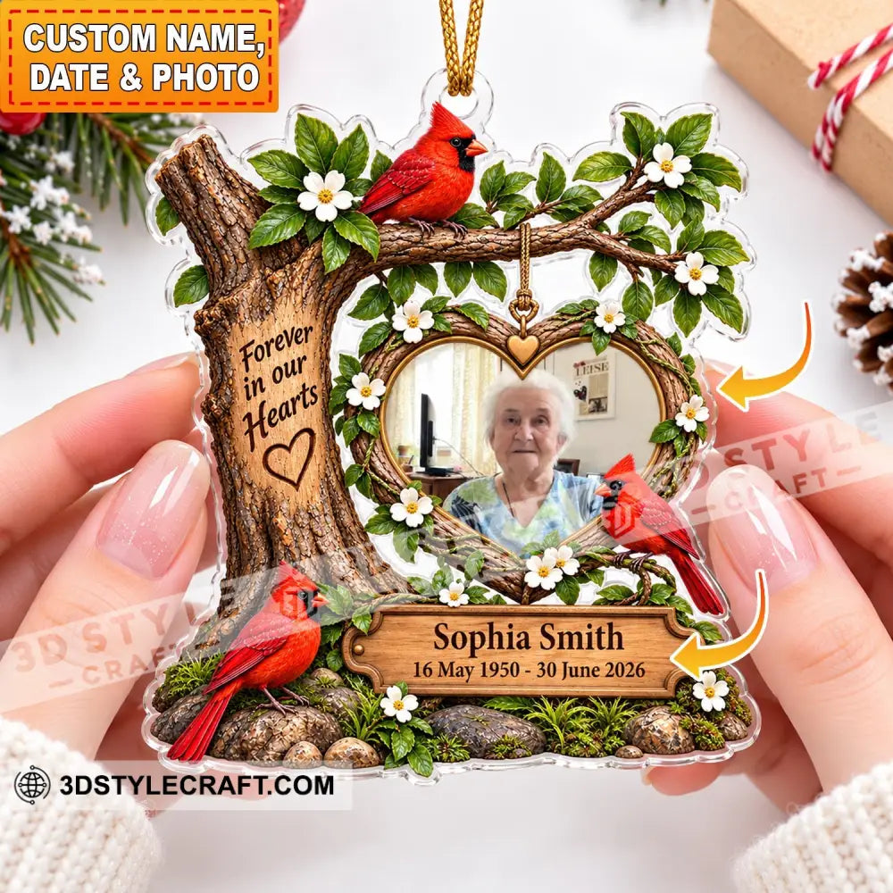 Forever In Our Heart Home Decor Christmas Ornament Personalized Ornament - Ornament