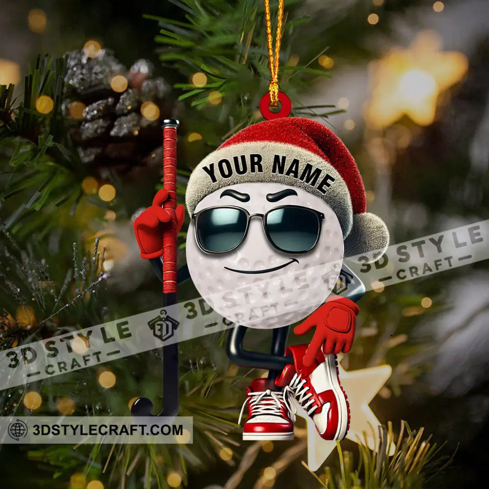 Gold Ball Home Decor Christmas Ornament Personalized