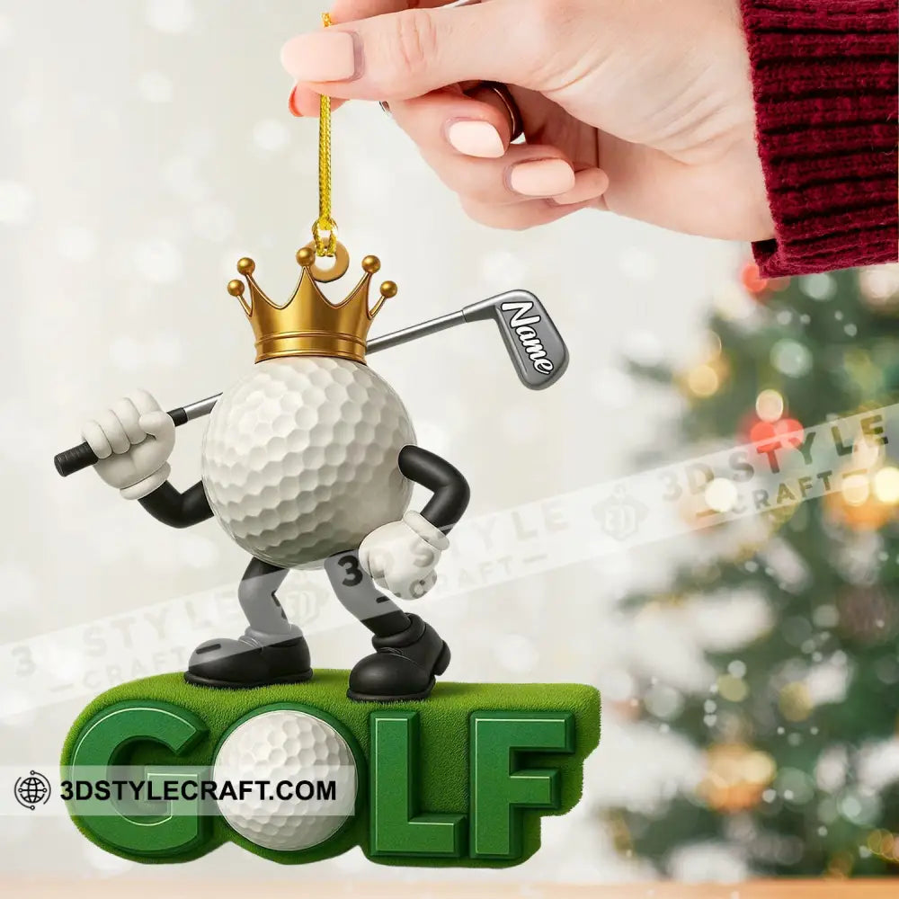 Golf King Christmas Home Decor Christmas Ornament Personalized Ornament 3.54’’ / 1 Ornament Ornament