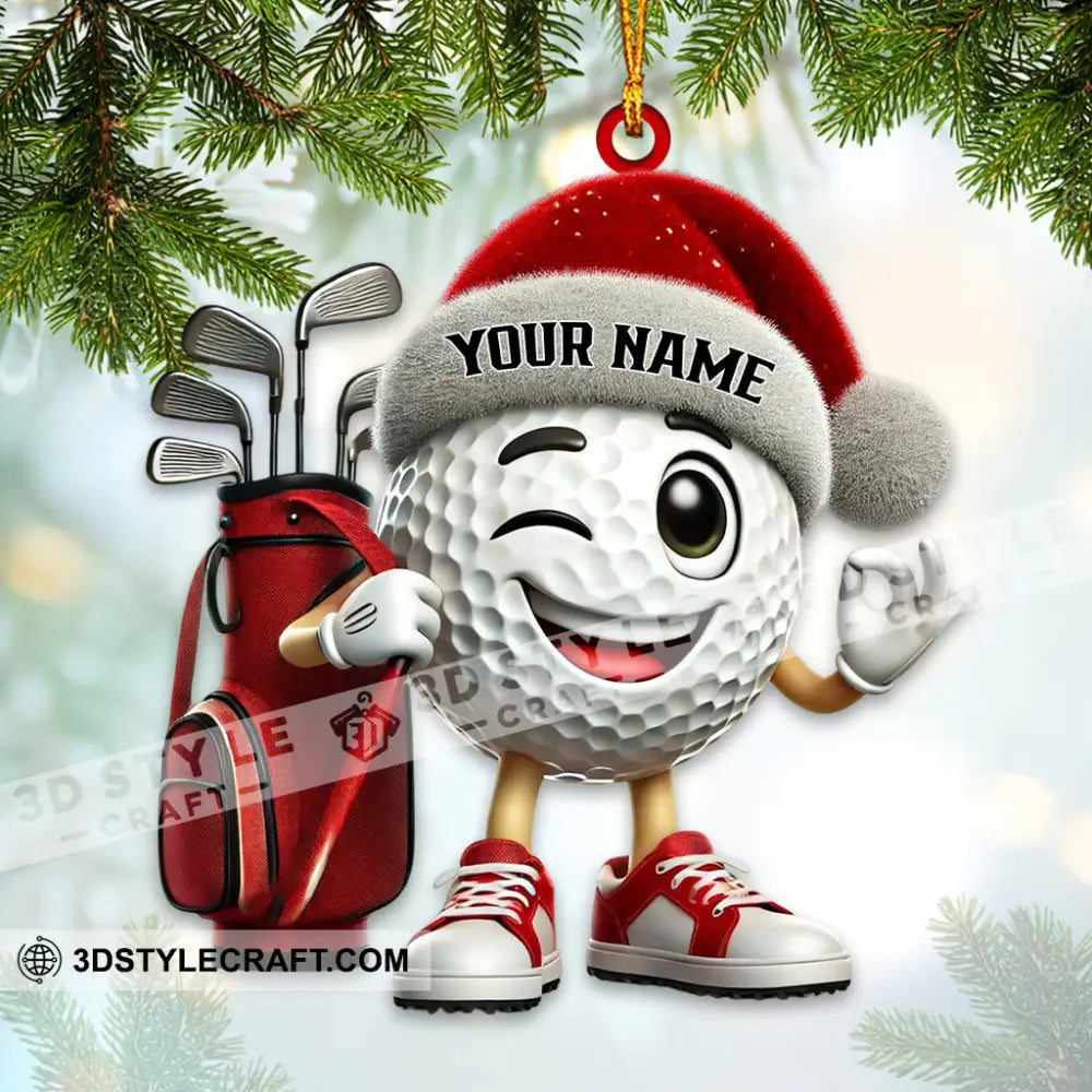 Golf Player Home Decor Christmas Ornament Personalized