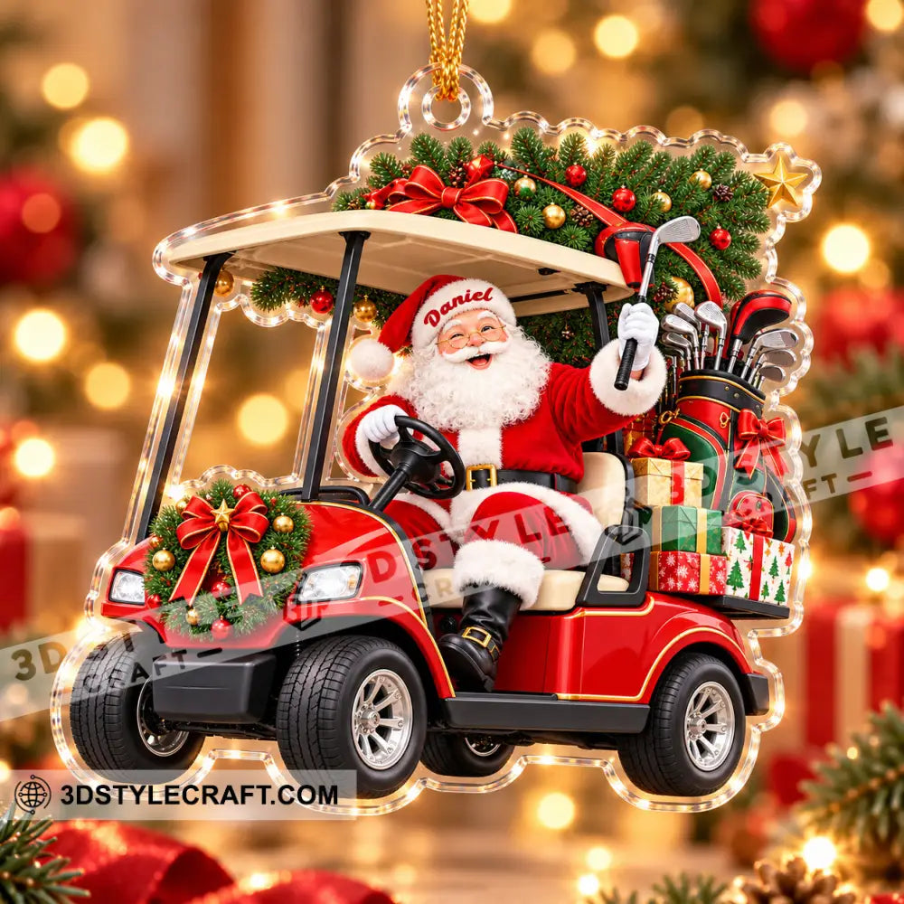 Golf Santa Home Decor Christmas Ornament Personalized Ornament - Ornament