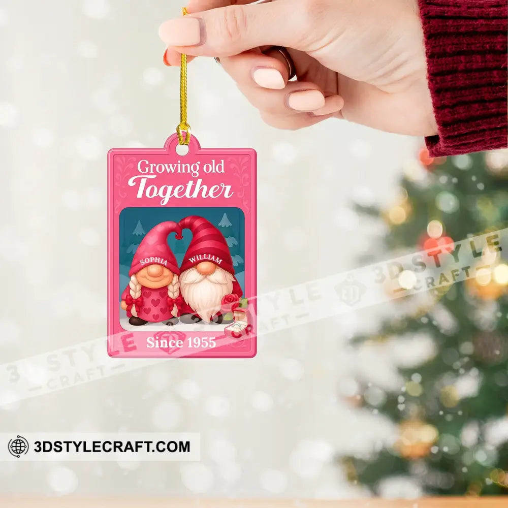 Growing Old Together Christmas Home Decor Christmas Ornament Personalized Ornament Ornament