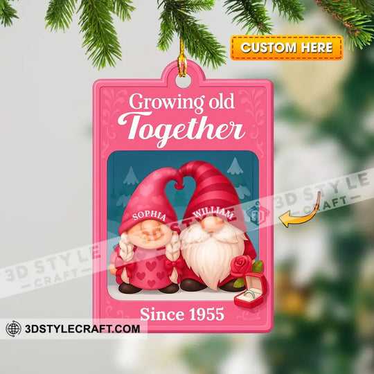 Growing Old Together Christmas, Home Decor, Christmas Ornament, Personalized Ornament style option 1