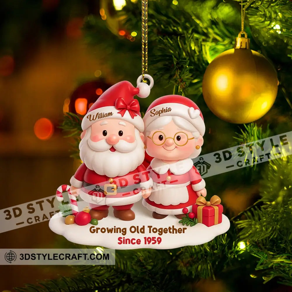 Growing Old Together Christmas Home Decor Christmas Ornament Personalized Ornament 3.54’’ / 1 Ornament Ornament