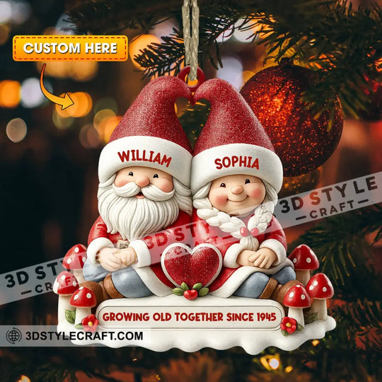 Growing Old Together Christmas, Home Decor, Christmas Ornament, Personalized Ornament style option 1