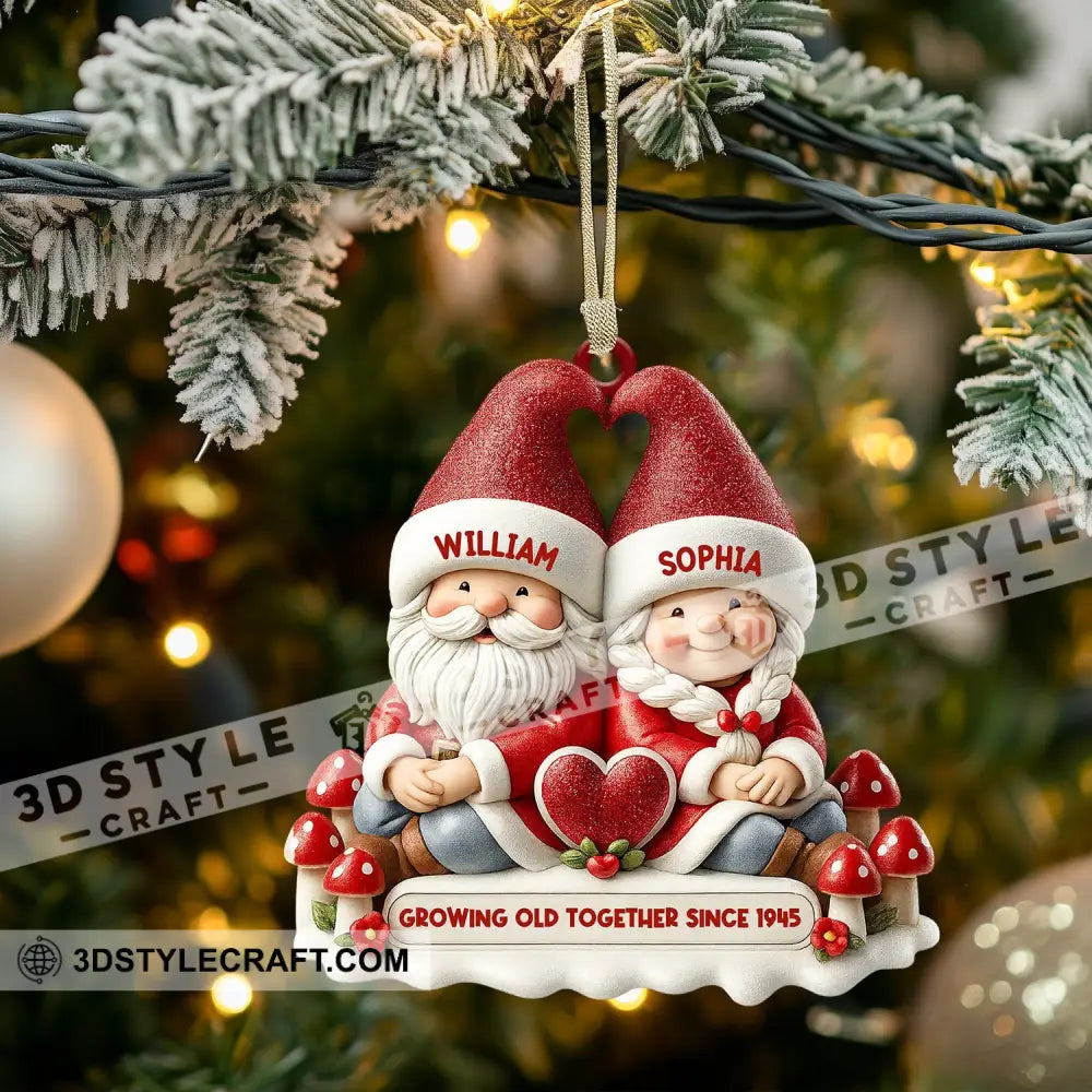 Growing Old Together Christmas Home Decor Christmas Ornament Personalized Ornament Ornament