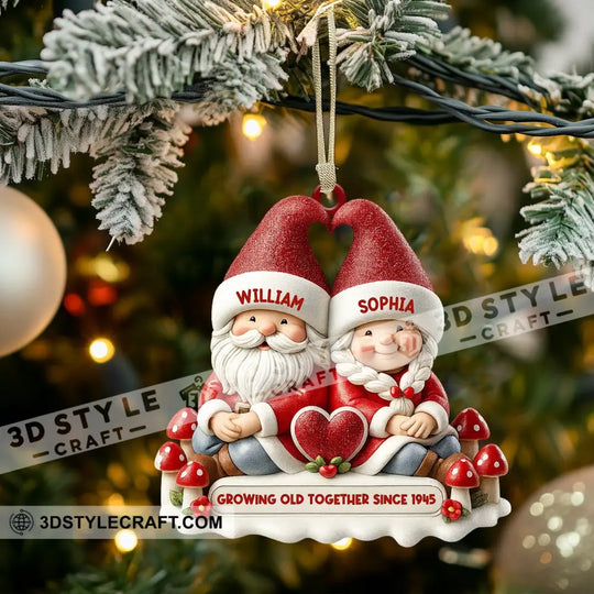 Growing Old Together Christmas, Home Decor, Christmas Ornament, Personalized Ornament style option 4