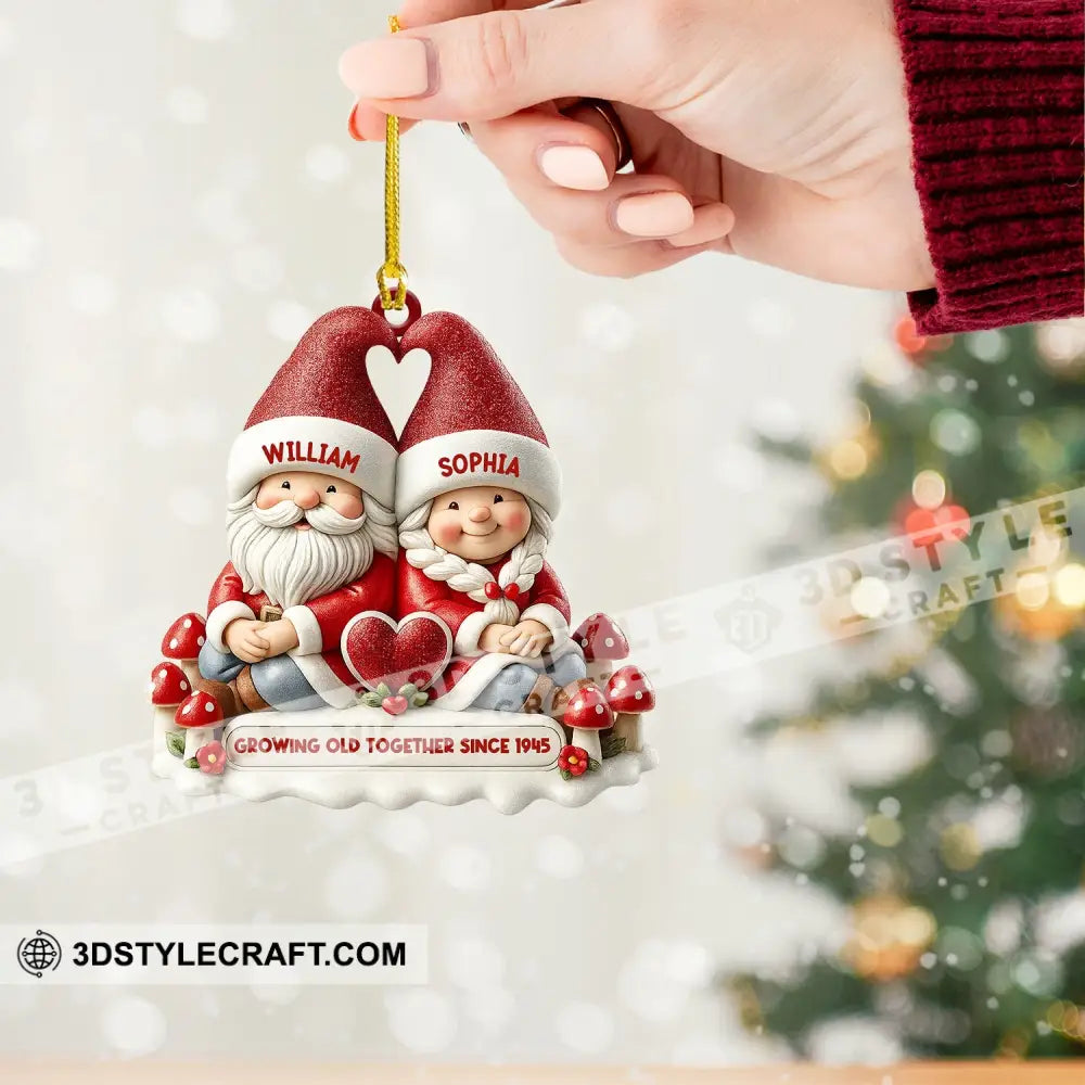 Growing Old Together Christmas Home Decor Christmas Ornament Personalized Ornament Ornament
