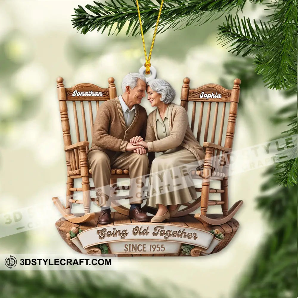 Growing Old Together Couple Home Decor Christmas Ornament Personalized Ornament Ornament