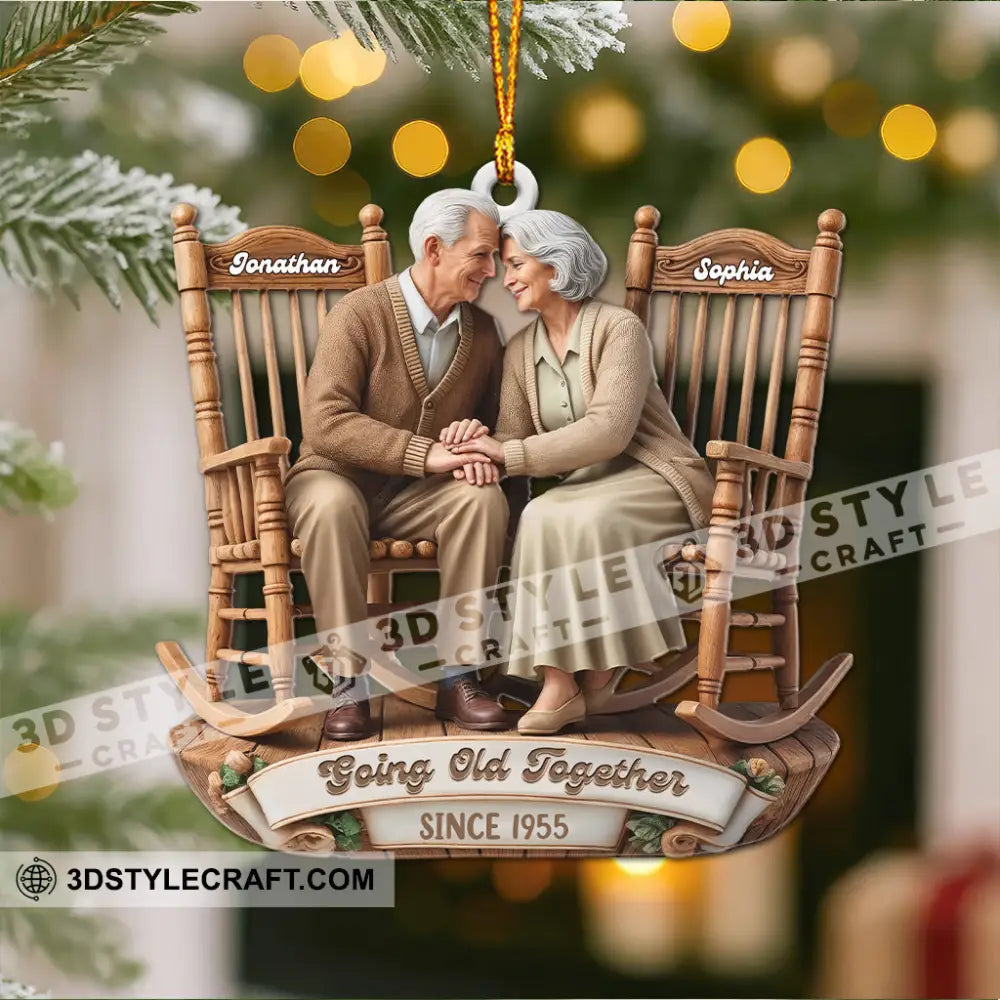 Growing Old Together Couple Home Decor Christmas Ornament Personalized Ornament Ornament