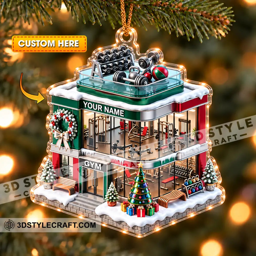 Gym House Home Decor Christmas Ornament Personalized Ornament - 3.54’’ / 1 Ornament - Ornament