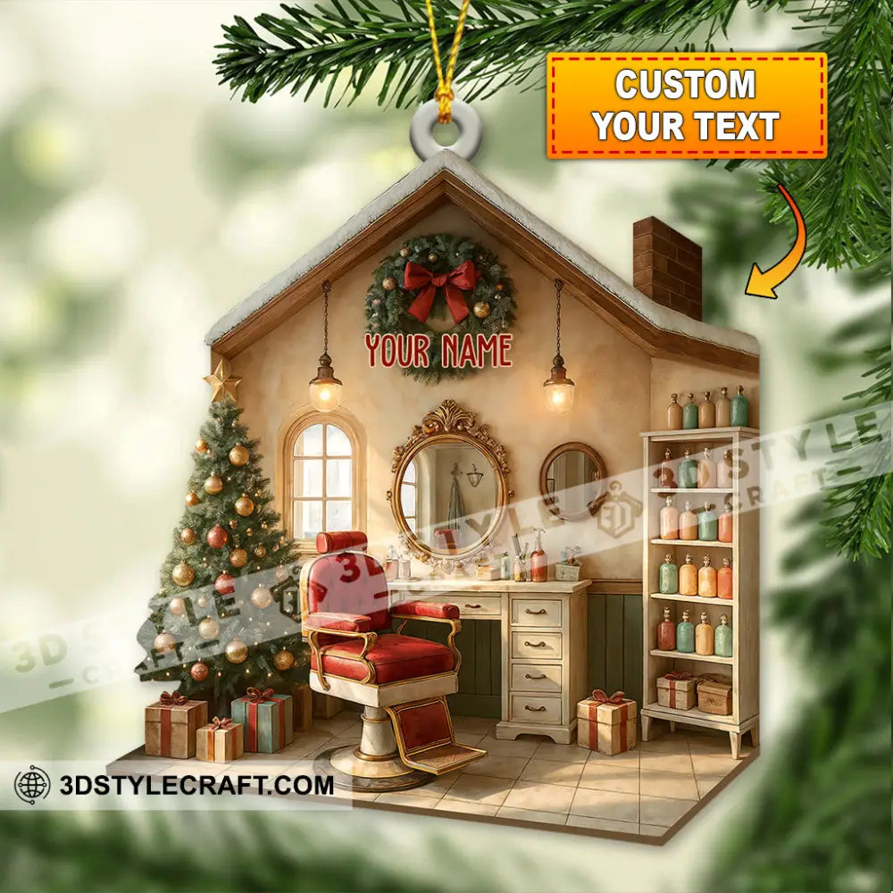 Hair Salon Home Decor Christmas Ornament Personalized Ornament 3.54’’ / 1 Ornament Ornament