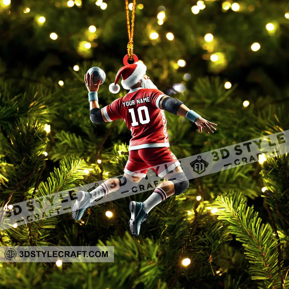 Handball Santa Home Decor Christmas Ornament Personalized