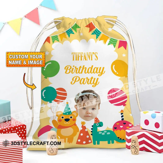 Happy Cute Kid Birthday String Bag Personalized Christmas 13X15 In - 33X39 Cm