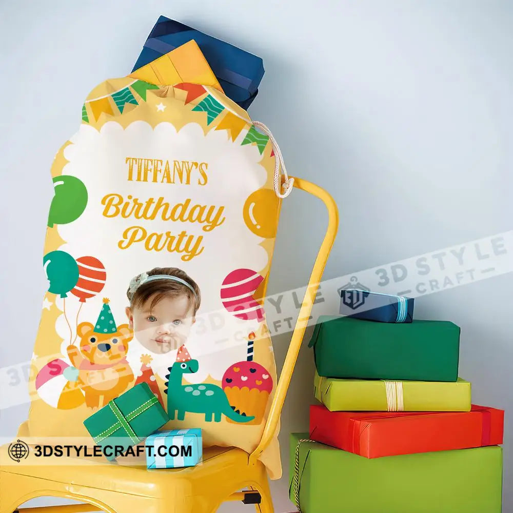 Happy Cute Kid Birthday String Bag Personalized Christmas