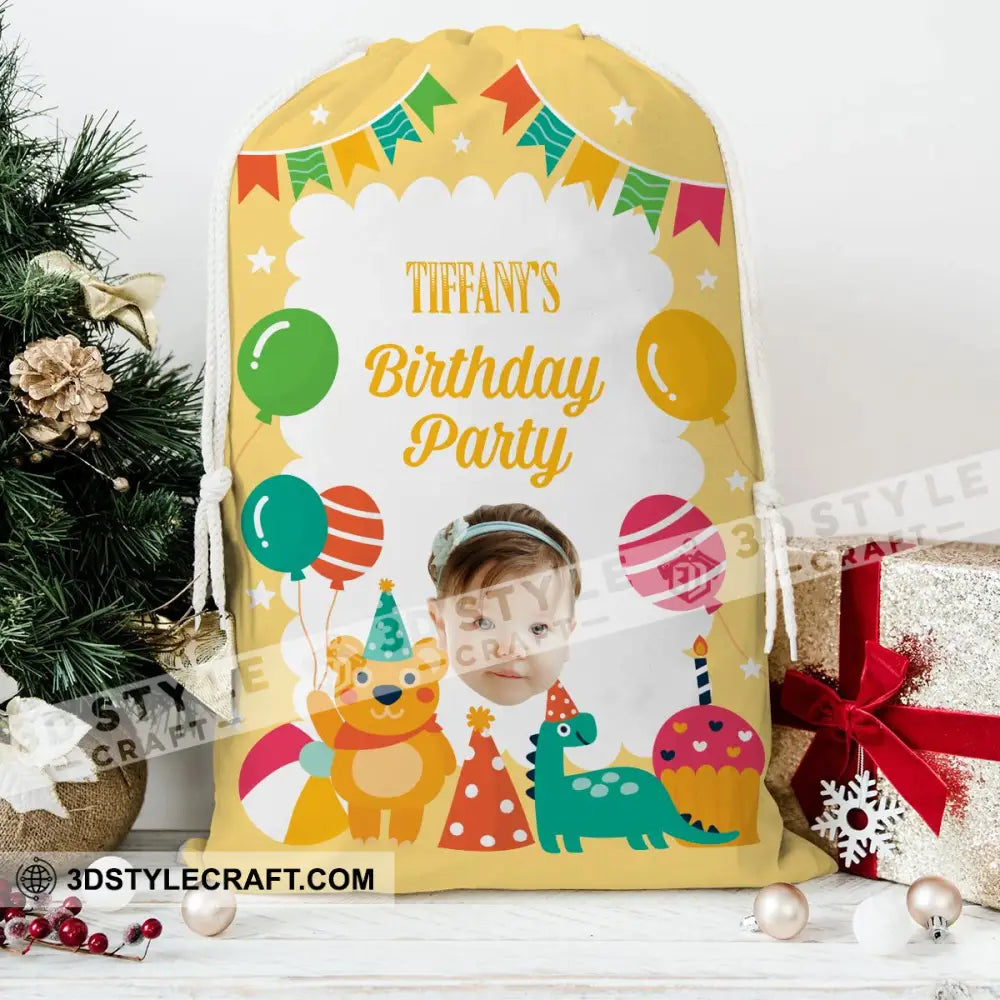 Happy Cute Kid Birthday String Bag Personalized Christmas