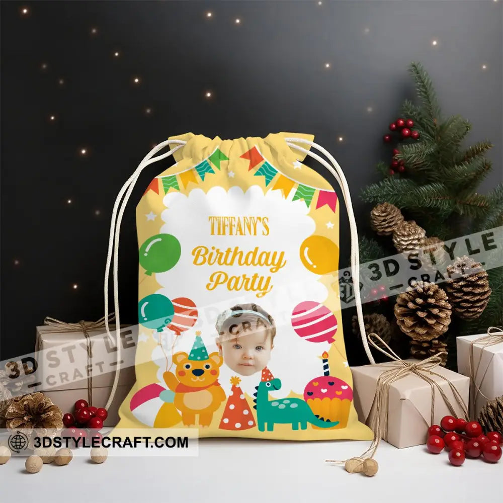 Happy Cute Kid Birthday String Bag Personalized Christmas