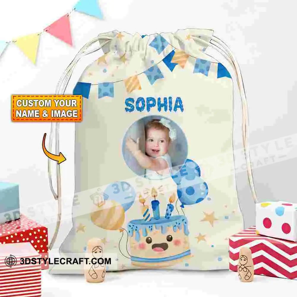 Happy Kid Birthday Bag Personalized Christmas String 13X15 In - 33X39 Cm