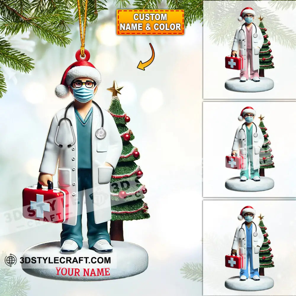 Healthcare Staff Christmas Ornament Personalized 3.54’’ / 1