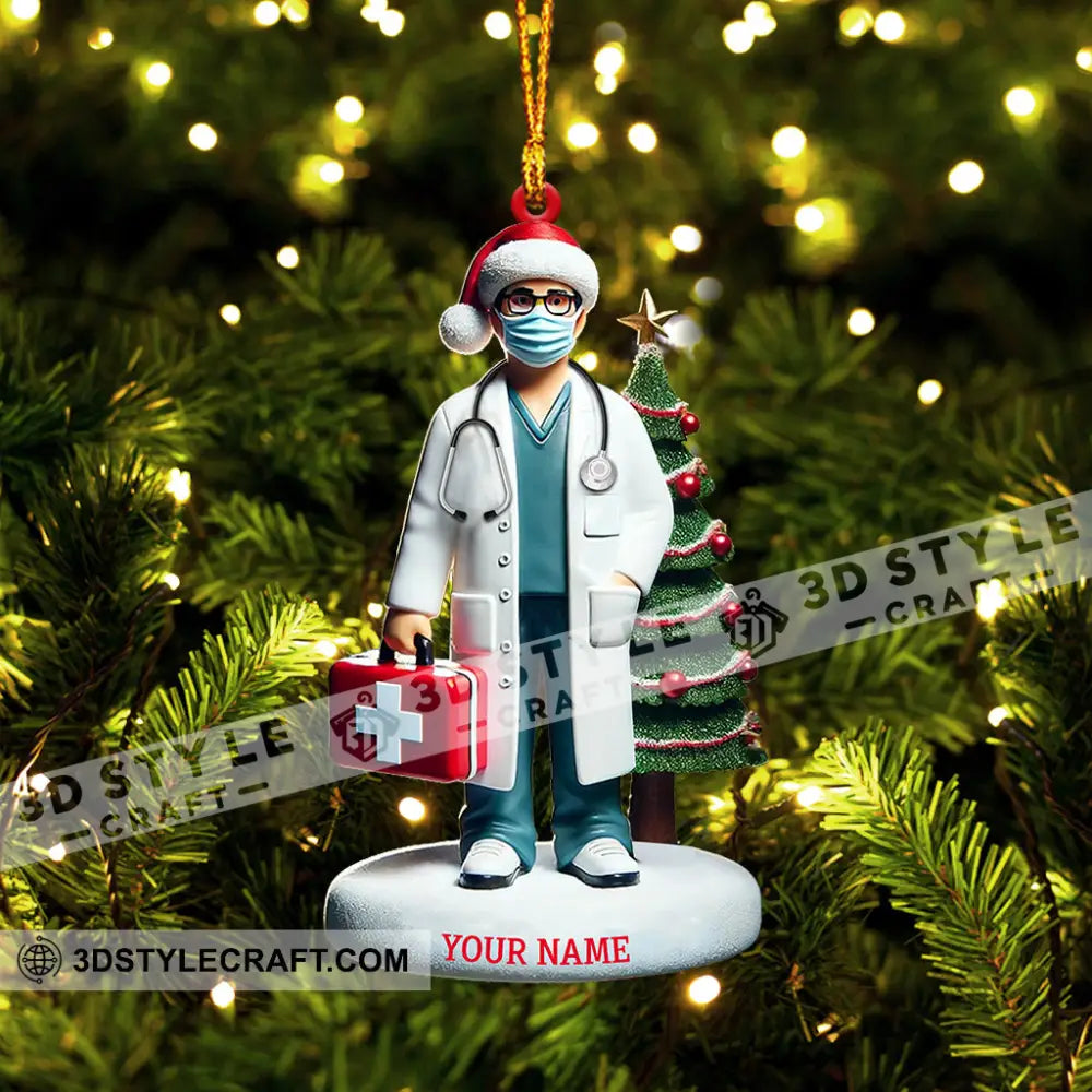 Healthcare Staff Christmas Ornament Personalized