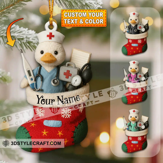 Healthcare Staff Home Decor, Christmas Ornament, Personalized Ornament style option 1