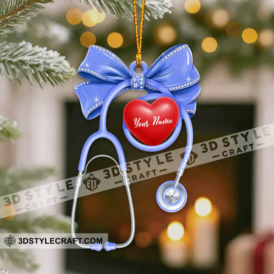 Healthcare Staff Home Decor, Christmas Ornament, Personalized Ornament style option 3