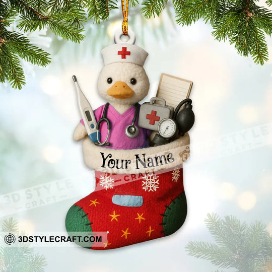 Healthcare Staff Home Decor, Christmas Ornament, Personalized Ornament style option 4