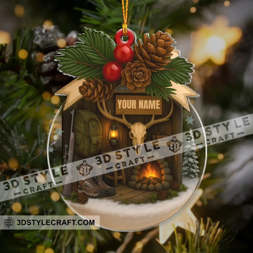 Hiking Santa House Home Decor Christmas Ornament Personalized Ornament Ornament
