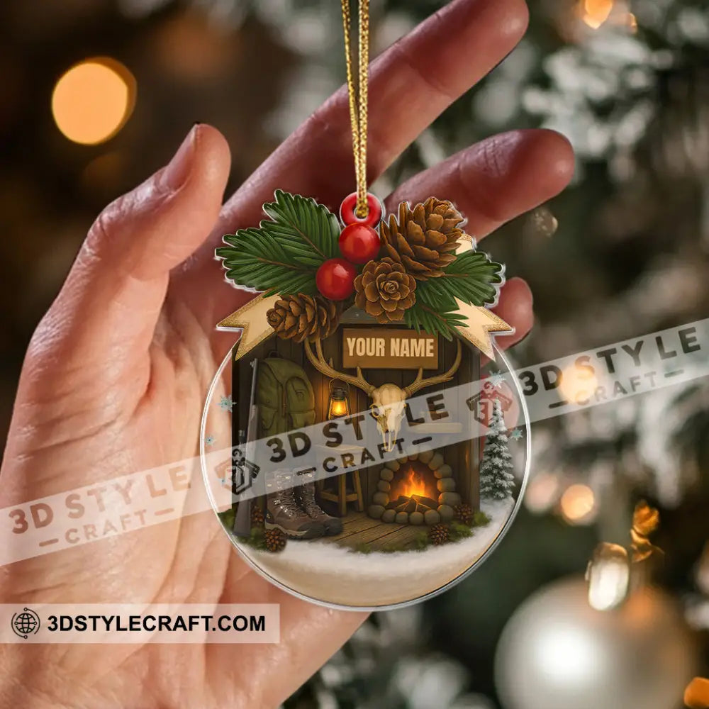 Hiking Santa House Home Decor Christmas Ornament Personalized Ornament Ornament