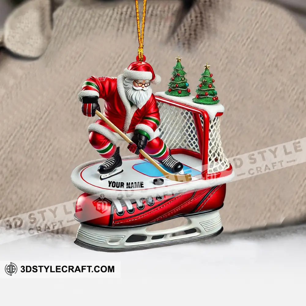 Hockey Christmas Home Decor Ornament Personalized