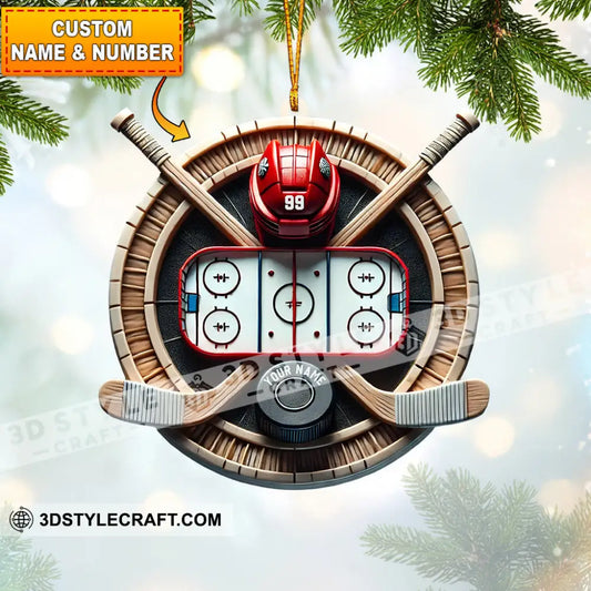 Hockey Christmas Ornament Personalized 3.54’’ / 1