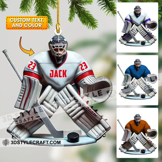 Hockey Goalie Christmas Ornament Personalized 3.54’’ / 1