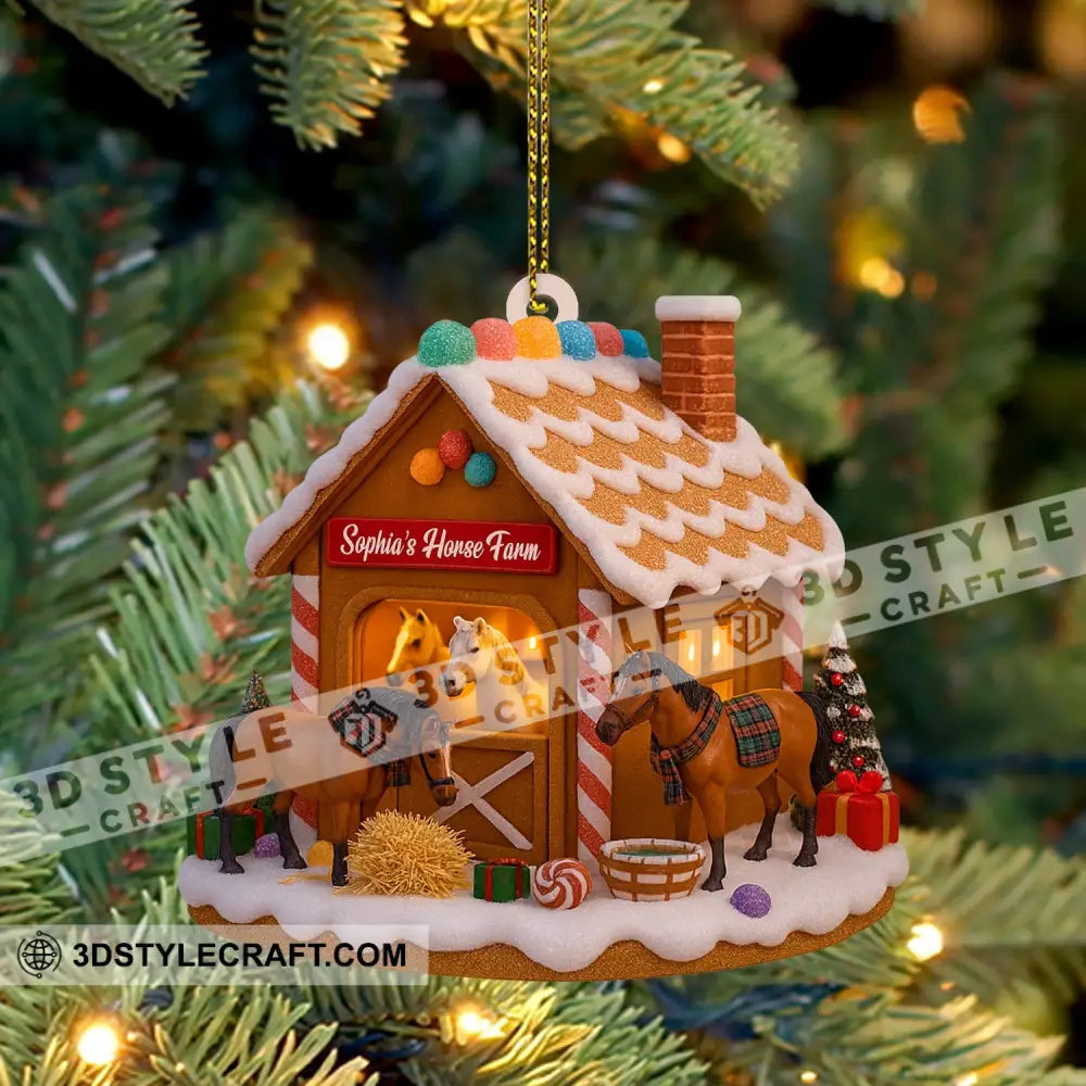 Horse Farm Home Decor Christmas Ornament Personalized Ornament Ornament