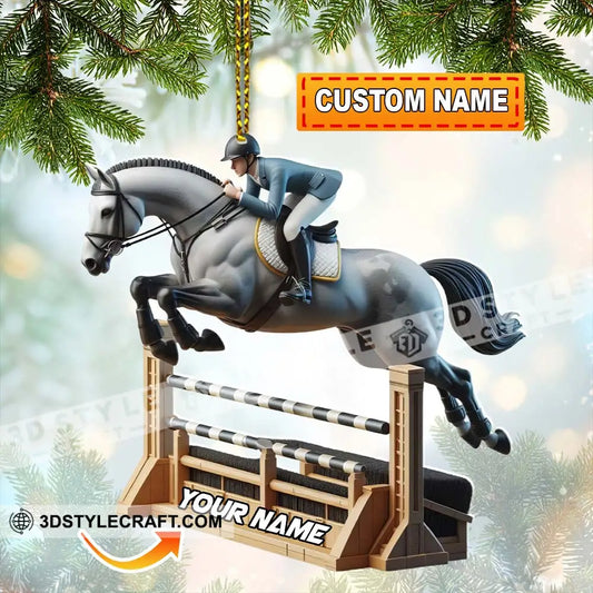 Horse Racer Home Decor Christmas Ornament Personalized Ornament 3.54’’ / 1 Ornament Ornament