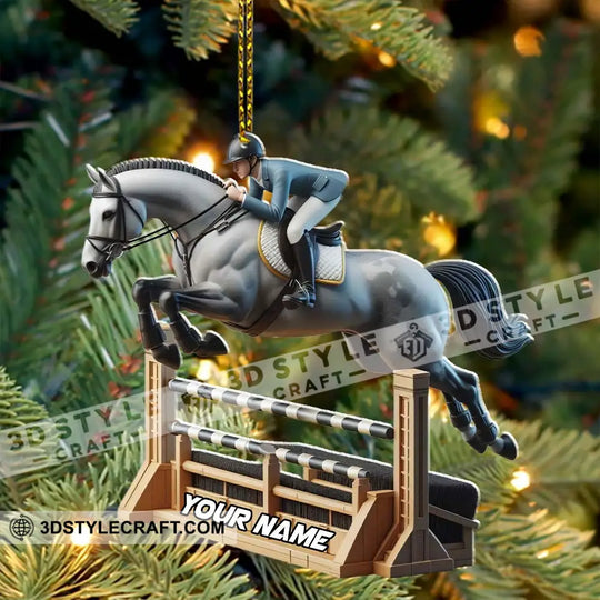Horse Racer Home Decor, Christmas Ornament, Personalized Ornament style option 4