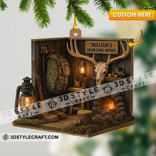 Hunter Corner, Home Decor, Christmas Ornament, Personalized Ornament style option 1