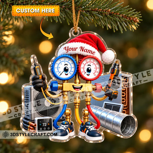 HVAC Tech Home Decor Christmas Ornament Personalized Ornament - 3.54’’ / 1 Ornament - Ornament