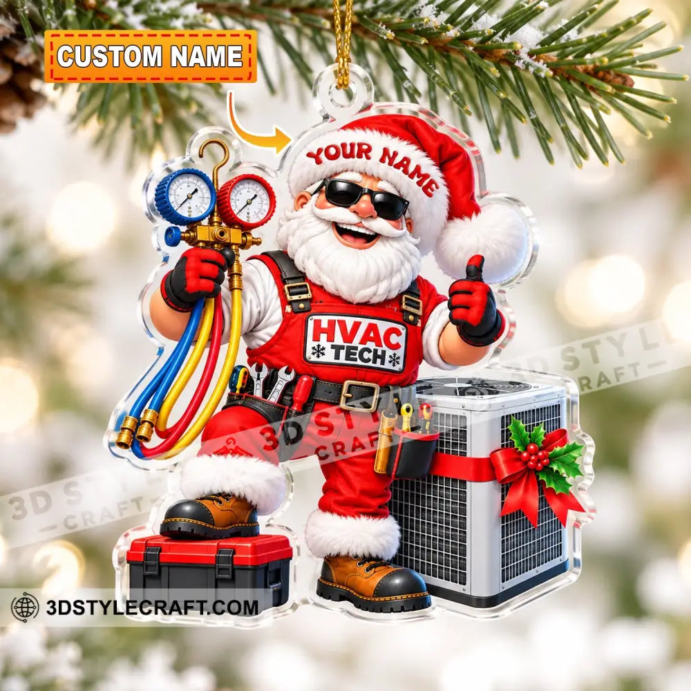 HVAC Tech Home Decor Christmas Ornament Personalized Ornament - 3.54’’ / 1 Ornament - Ornament