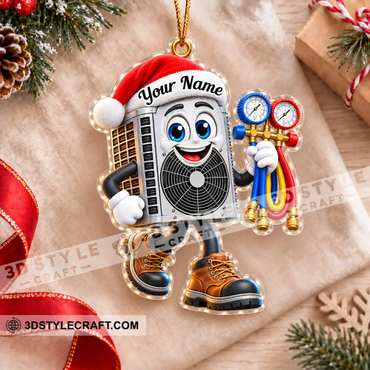 HVAC Tech Home Decor, Christmas Ornament, Personalized Ornament style option 2