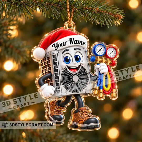 HVAC Tech Home Decor, Christmas Ornament, Personalized Ornament style option 4