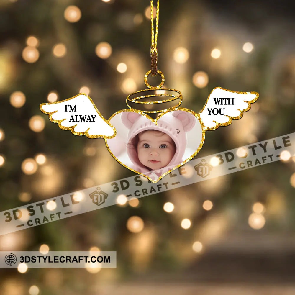 I Always With You Christmas Memorial Gift - Personalized Acrylic Ornament For Family