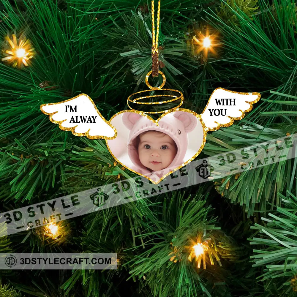 I Always With You Christmas Memorial Gift - Personalized Acrylic Ornament For Family