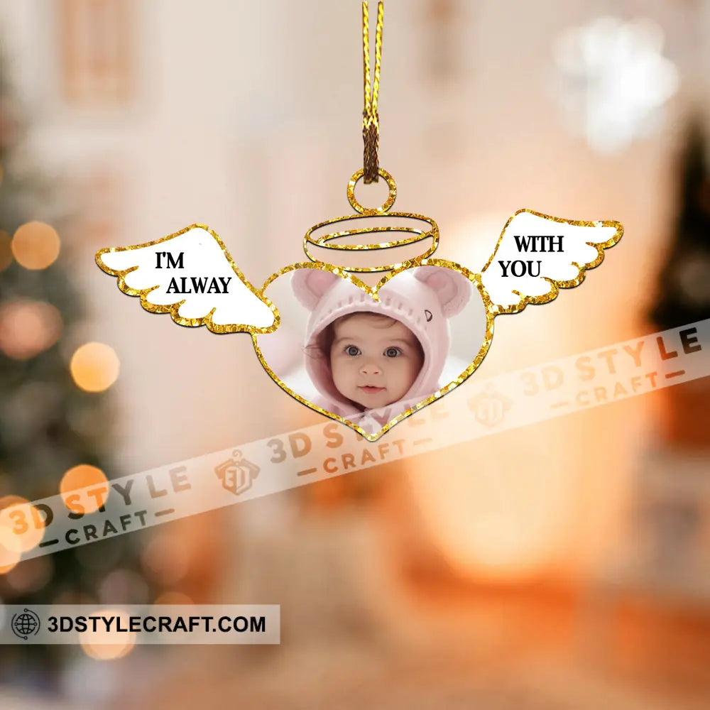 I Always With You Christmas Memorial Gift - Personalized Acrylic Ornament For Family