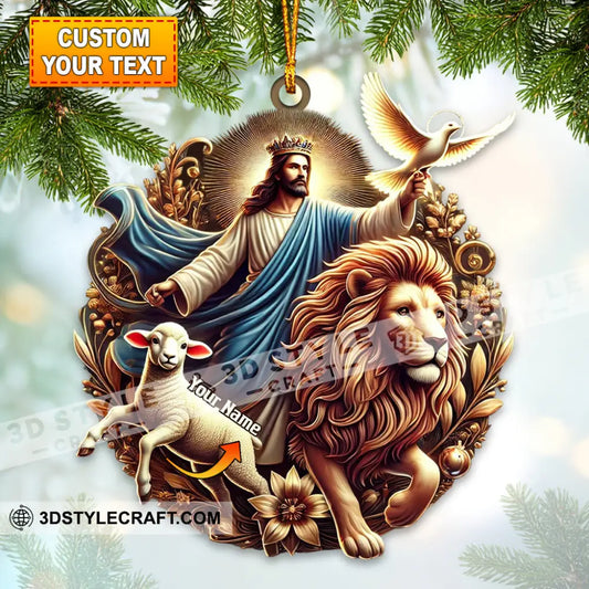 Jesus Resurrection Lion Royalty Ornament Personalized 3.54’’ / 1